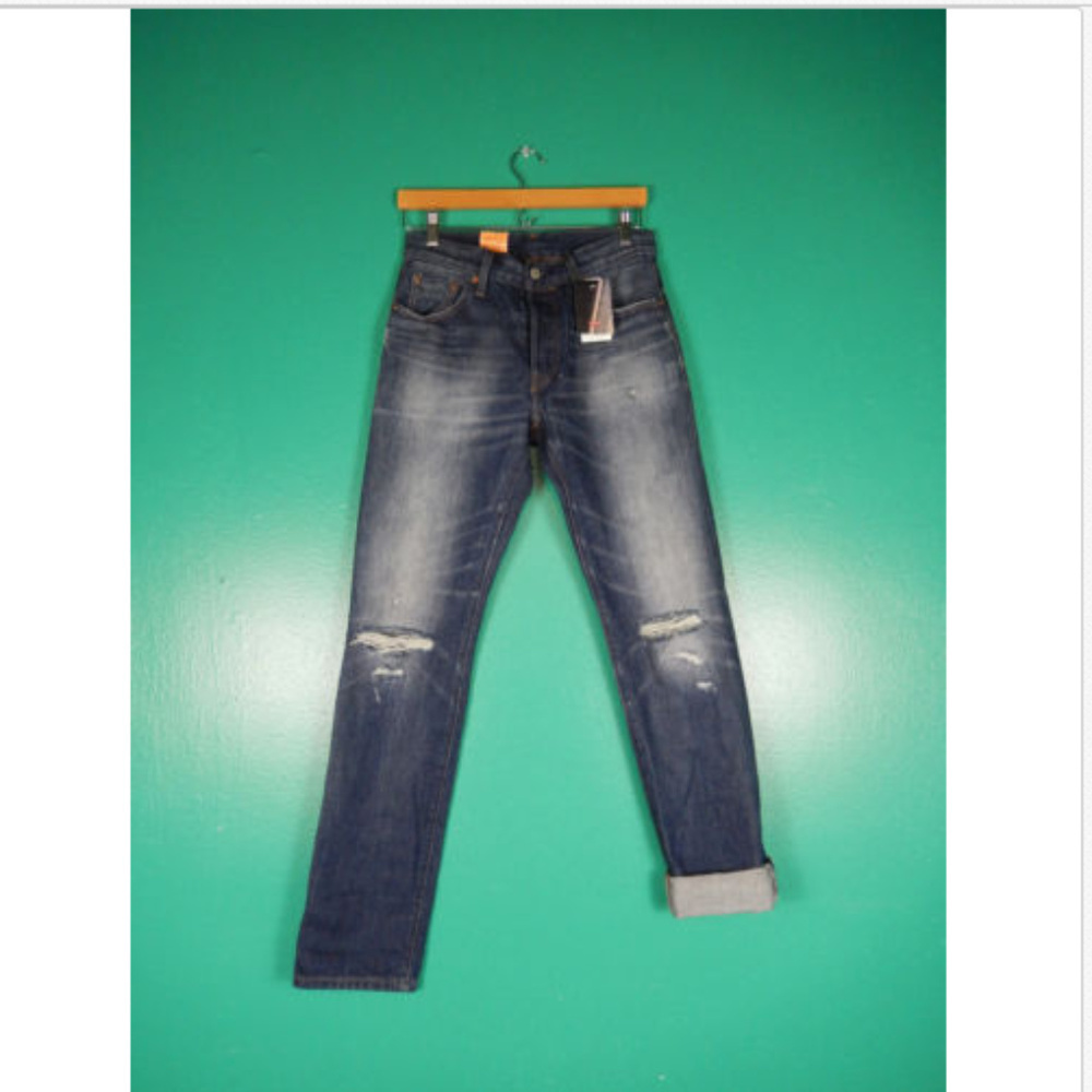 LEVI'S 501 FOR WOMEN STRAIGHT LEG RIDE WEST JEANS - Picture 6 of 11
